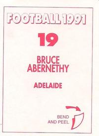 1991 Select AFL Stickers #19 Bruce Abernethy Back